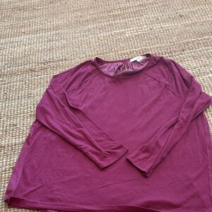 LOFT Deep Purple Long Sleeve Top